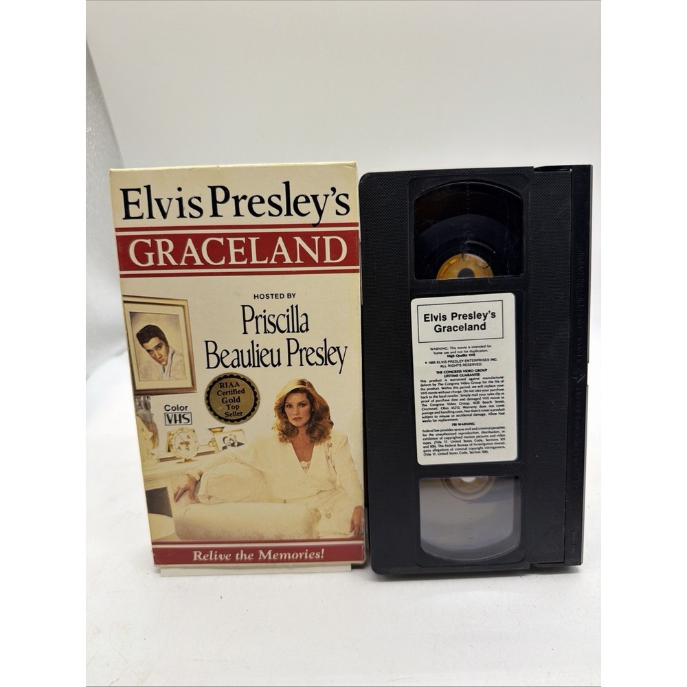Elvis Presleys Graceland VHS hosted by Priscilla Beaulieu Presley 1988 Tape